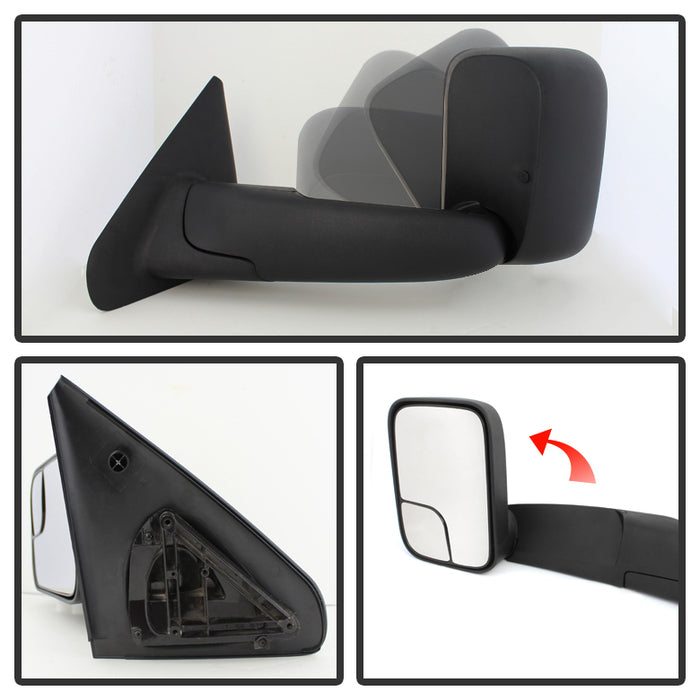 SPYDER Xtune Dodge Ram 02-09 Manual Extendable Manual Adjust Mirror Left MIR-DRAM02-MA-L 9925092