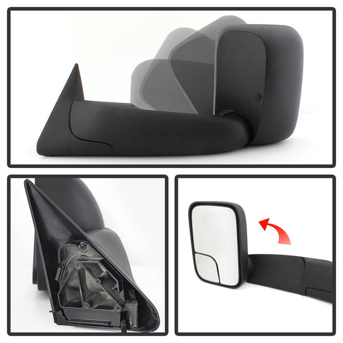 SPYDER Xtune Dodge Ram 94-01 Manual Extendable Manual Adjust Mirror Left MIR-DRAM94-MA-L 9925054