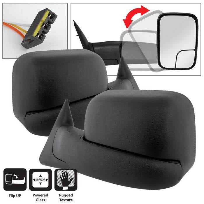 SPYDER Xtune Dodge Ram 94-97 L&R Manual Extendable Power Adjust Mirror MIR-DRAM94-PW-SET 9935633