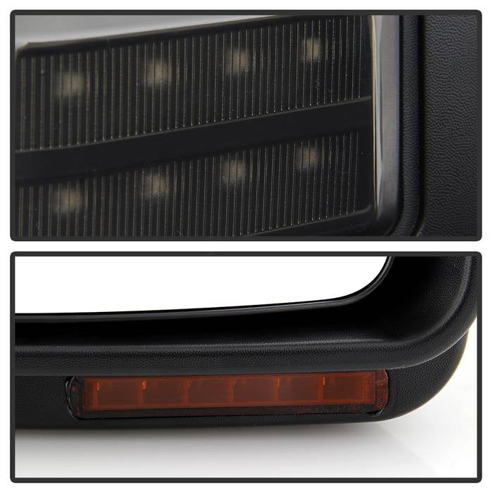 SPYDER xTune 08-15 Ford F-250 SD Heated Adj LED Signal Power Mirror - Smk (MIR-FDSD08S-G4-PW-RSM-SET) 9943126