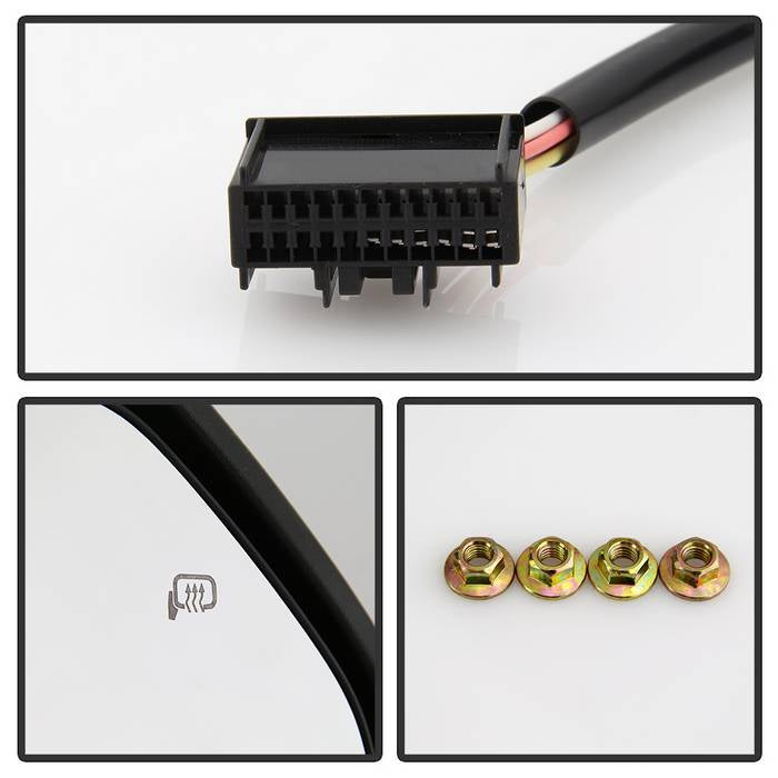 SPYDER xTune 08-15 Ford F-250 SD Heated Adj LED Signal Power Mirror - Smk (MIR-FDSD08S-G4-PW-RSM-SET) 9943126