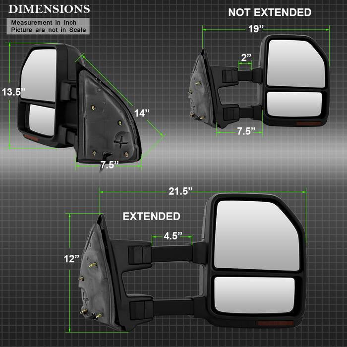 SPYDER xTune 08-15 Ford F-250 SD Heated Adj LED Signal Power Mirror - Smk (MIR-FDSD08S-G4-PW-RSM-SET) 9943126