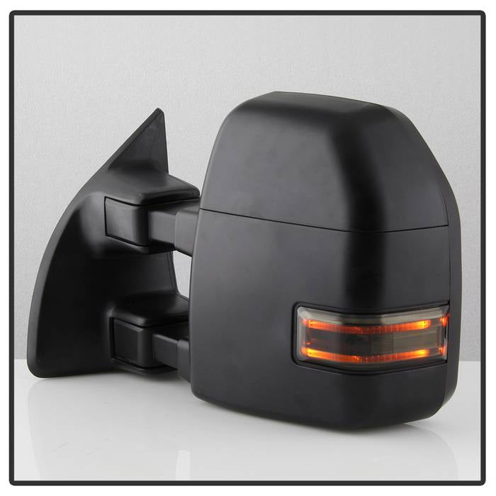 SPYDER xTune 08-15 Ford F-250 SD Heated Adj LED Signal Power Mirror - Smoke (MIR-FDSD08S-G4-PW-SM-SET) 9943096
