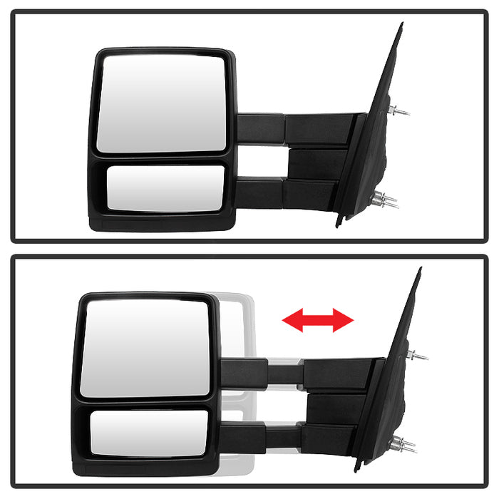 SPYDER Xtune Pair Ford Superduty 04-14 Manual Telescoping Mirrors MIR-FF15004-MA-SET 9935350