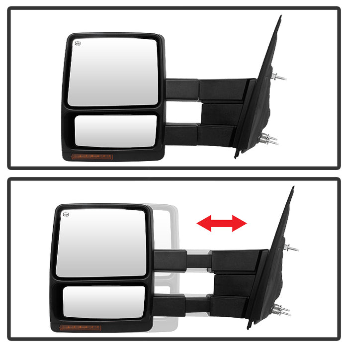 SPYDER Xtune Ford F150 04-06 Power Heated Amber LED Signal Telescoping Mirror Left MIR-FF15004S-PWH-AM-L 9935367