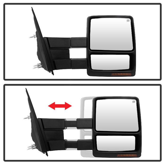 SPYDER Xtune Ford F150 07-14 Power Heated Amber LED Signal Telescoping Mirror Right MIR-FF15007S-PWH-AM-R 9935398
