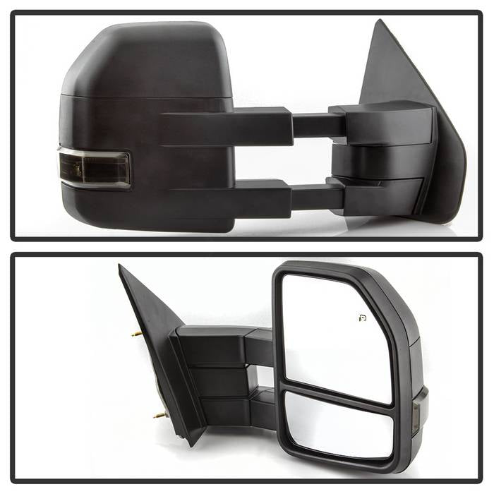 SPYDER xTune 04-14 Ford F-150 Heated LED Telescoping Mirrors - Smoke (Pair) (MIR-FF15009S-G4-PWH-SM-SET) 9943089