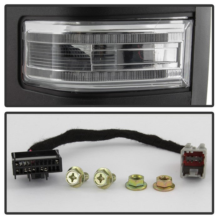 SPYDER xTune 15-17 Ford F-150 Heated LED Telescoping Pwr Mirrors - Clr (Pair) (MIR-FF15015S-G4-PWH-CL-SET) 9943072