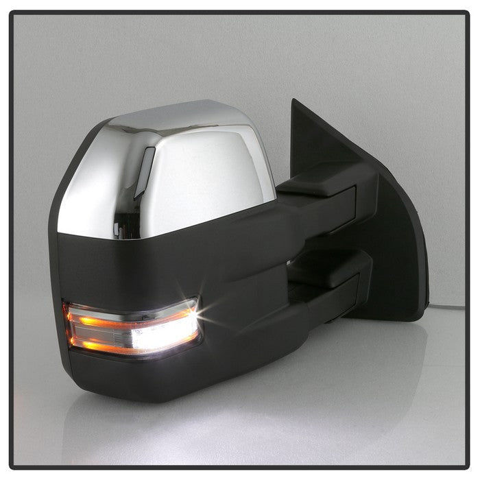 SPYDER xTune 15-17 Ford F-150 Heated LED Telescoping Pwr Mirrors - Clr (Pair) (MIR-FF15015S-G4-PWH-CL-SET) 9943072