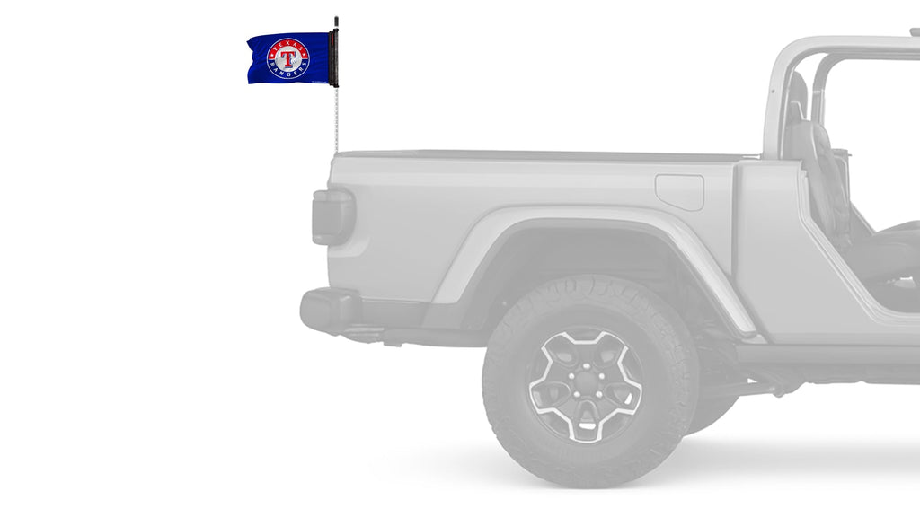 Texas Rangers 11"x17" Forever Wave Flag for Jeep Wrangler CJ-7 and CJ-8 1976-1986