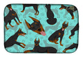 Doberman Pinscher Dish Drying Mat Absorbent Dish Drying Mat Pad for Kitchen Counter Dish Drainer Mat for Countertop, 14 x 21", Multicolor