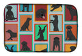 Lots of Black Labrador Retriever Dish Drying Mat Absorbent Dish Drying Mat Pad for Kitchen Counter Dish Drainer Mat for Countertop, 14 x 21", Multicolor
