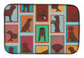 Lots of Chocolate Labrador Retriever Dish Drying Mat Absorbent Dish Drying Mat Pad for Kitchen Counter Dish Drainer Mat for Countertop, 14 x 21", Multicolor