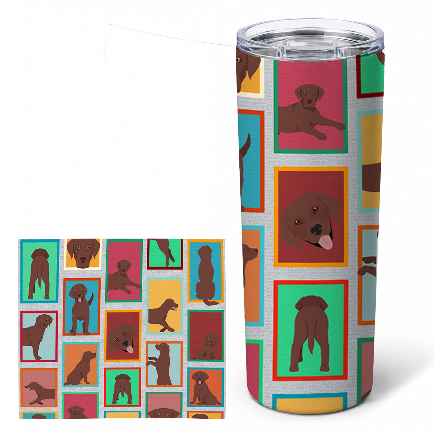 Labrador Retriever 20 oz Skinny Tumbler with Lid and Straw