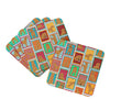 Lots of Red Fox Labrador Retriever Foam Coasters Set of 4 Cup Coasters for Indoor Outdoor, Tabletop Protection, Anti Slip, Mouse pad Material