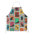 Lots of Longhaired Black Tan Dachshund Apron Cooking Kitchen Server Baking Crafts Gardening for Adult Women Men, Unisex, Large, Multicolor