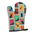 Lots of Longhaired Black Tan Dachshund Oven Mitt Heat Resistant Thick Oven Mitt for Hot Pans and Oven, Kitchen Mitt Protect Hands, Cooking Baking Glove