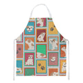 Lots of Piebald English Bulldog Apron Cooking Kitchen Server Baking Crafts Gardening for Adult Women Men, Unisex, Large, Multicolor