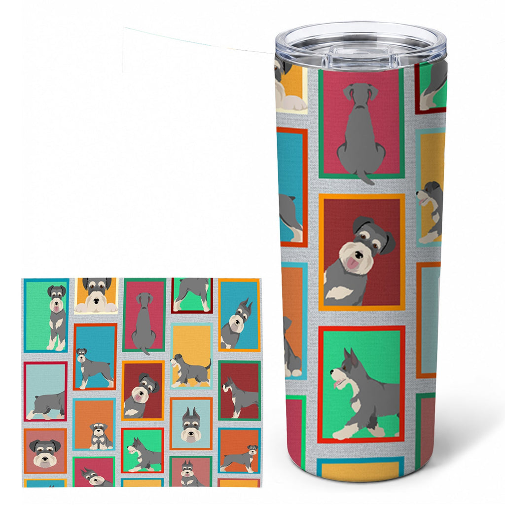 Schnauzer 20 oz Skinny Tumbler with Lid and Straw