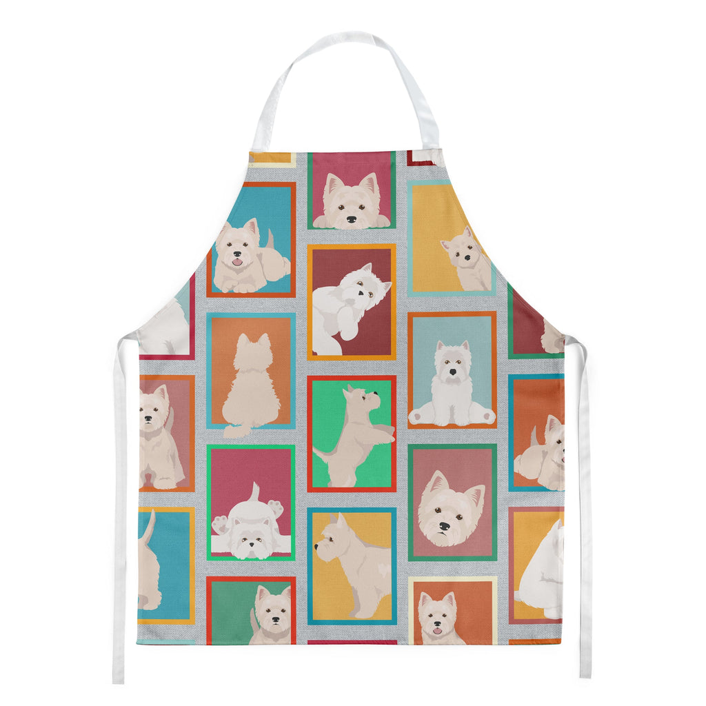 Lots of Westie Apron Cooking Kitchen Server Baking Crafts Gardening for Adult Women Men, Unisex, Large, Multicolor