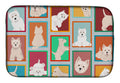 Lots of Westie Dish Drying Mat Absorbent Dish Drying Mat Pad for Kitchen Counter Dish Drainer Mat for Countertop, 14 x 21", Multicolor
