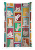 Lots of Westie Kitchen Towel Velour Plush Front and Cotton Loop Back Machine Washable