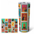 Lots of Black and Tan Yorkie Stainless Steel Skinny Tumbler 20 oz Vacuum Double Walled Reusable Insulated Travel Cup