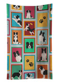 Lots of Border Collie Kitchen Towel Velour Plush Front and Cotton Loop Back Machine Washable
