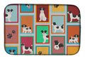 Lots of Jack Russell Terrier Dish Drying Mat Absorbent Dish Drying Mat Pad for Kitchen Counter Dish Drainer Mat for Countertop, 14 x 21", Multicolor