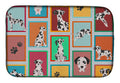 Lots of Harlequin Natural Ears Great Dane Dish Drying Mat Absorbent Dish Drying Mat Pad for Kitchen Counter Dish Drainer Mat for Countertop, 14 x 21", Multicolor