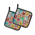 Lots of Dalmatian Pot Holder Set of 2 Heat Resistant Quilted Hot Pads 7.5 x 7.5 Inch, Insulated Kitchen Trivets for Cooking & Baking