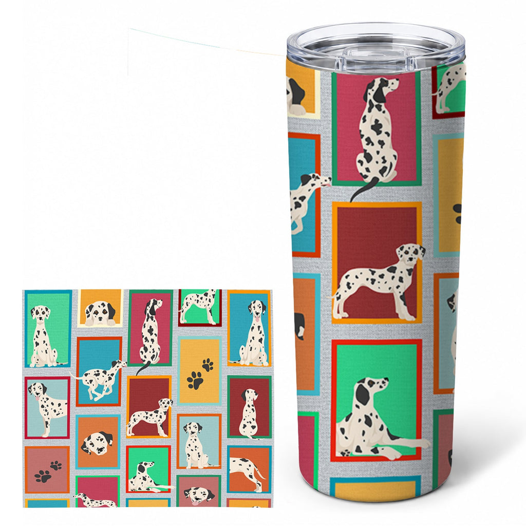 Dalmatian 20 oz Skinny Tumbler with Lid and Straw