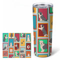 Old English Sheepdog 20 oz Skinny Tumbler with Lid and Straw