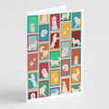 Lots of Great Pyrenees Greeting Cards Pack of 8 Blank Cards with Envelopes Whimsical A7 Size 5x7