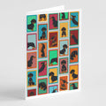 Lots of Black and Tan Dachshund Greeting Cards Pack of 8 Blank Cards with Envelopes Whimsical A7 Size 5x7
