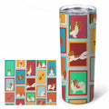 Lots of Red and White Papillon Stainless Steel Skinny Tumbler 20 oz Vacuum Double Walled Reusable Insulated Travel Cup