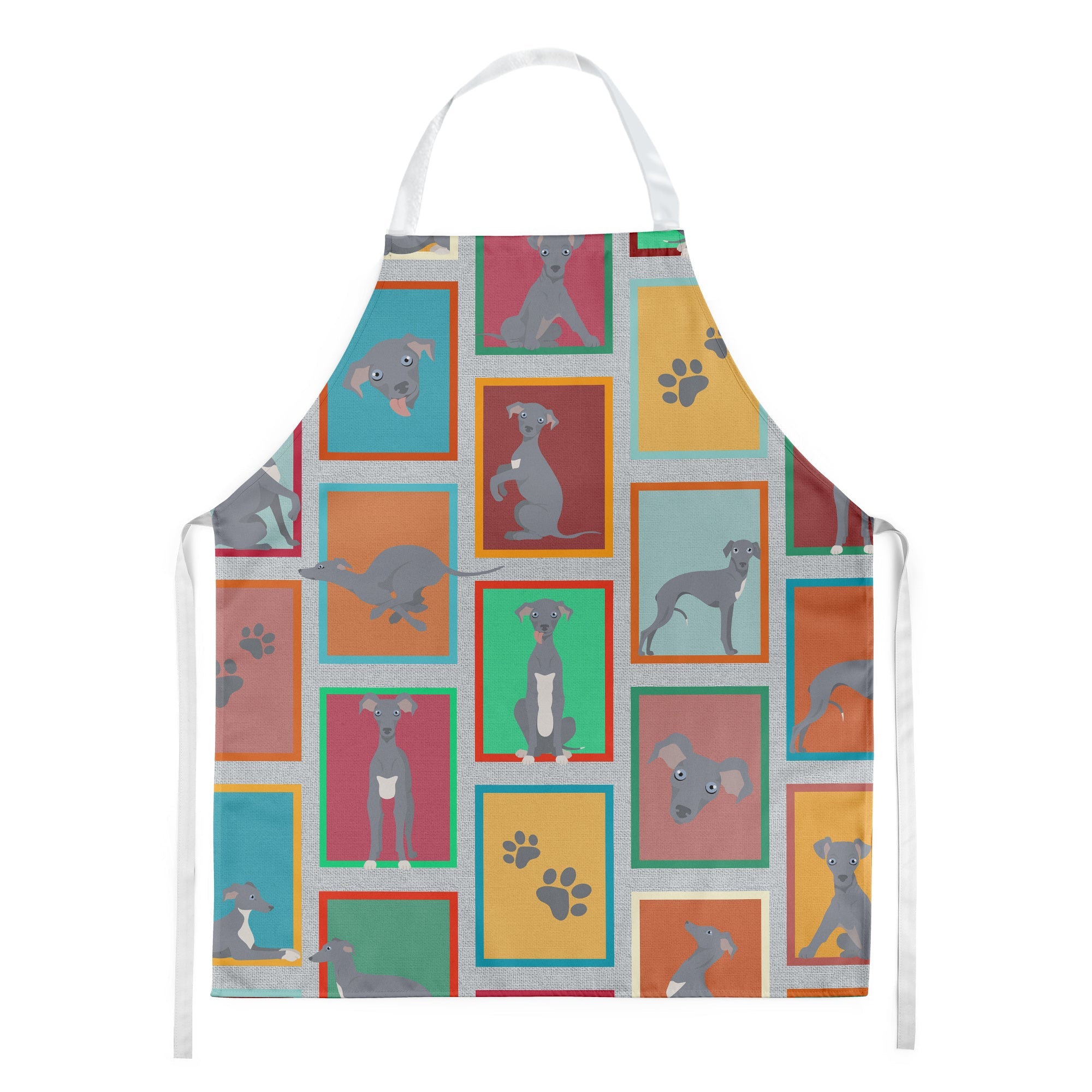 Lots of Italian Greyhound Apron Cooking Kitchen Server Baking Crafts Gardening for Adult Women Men, Unisex, Large, Multicolor