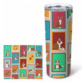 Boston Terrier 20 oz Skinny Tumbler with Lid and Straw