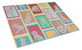 Lots of Grey Labrador Retriever Cutting Board Tempered Glass Kitchen Cutting Surface, Heat Resistant Chopping, Non-Slip Feet, Food Prep & Serving