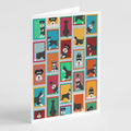 Lots of Black and Silver Schnauzer Greeting Cards Pack of 8 Blank Cards with Envelopes Whimsical A7 Size 5x7