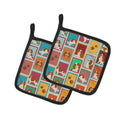 Lots of Blenheim Cavalier Spaniel Pot Holder Set of 2 Heat Resistant Quilted Hot Pads 7.5 x 7.5 Inch, Insulated Kitchen Trivets for Cooking & Baking