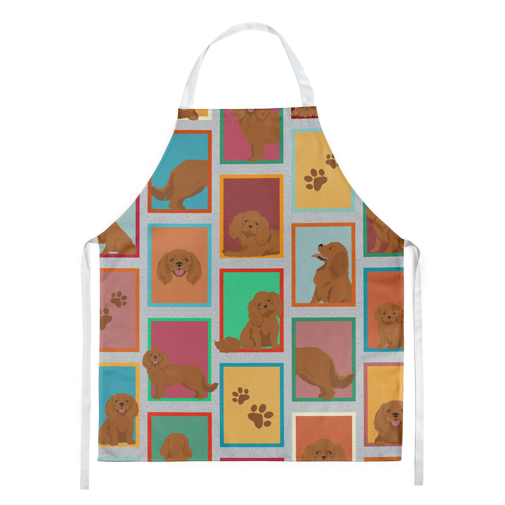 Lots of Ruby Cavalier Spaniel Apron Cooking Kitchen Server Baking Crafts Gardening for Adult Women Men, Unisex, Large, Multicolor