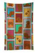 Lots of Ruby Cavalier Spaniel Kitchen Towel Velour Plush Front and Cotton Loop Back Machine Washable