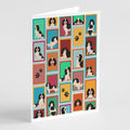 Lots of Tricolor Cavalier Spaniel Greeting Cards Pack of 8 Blank Cards with Envelopes Whimsical A7 Size 5x7