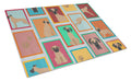 Lots of Fawn Great Dane Cutting Board Tempered Glass Kitchen Cutting Surface, Heat Resistant Chopping, Non-Slip Feet, Food Prep & Serving