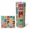 Lots of Fawn Great Dane Stainless Steel Skinny Tumbler 20 oz Vacuum Double Walled Reusable Insulated Travel Cup