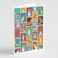 Lots of Grey Siberian Husky Greeting Cards Pack of 8 Blank Cards with Envelopes Whimsical A7 Size 5x7