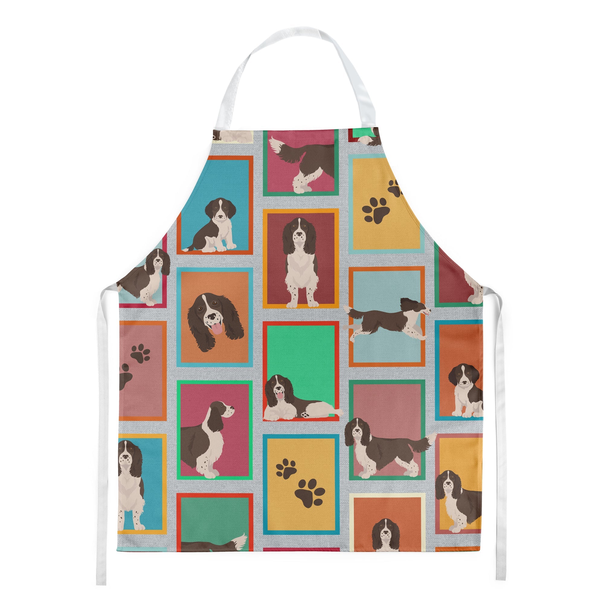 Lots of Liver English Springer Spaniel Apron Cooking Kitchen Server Baking Crafts Gardening for Adult Women Men, Unisex, Large, Multicolor