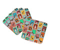 Lots of Liver English Springer Spaniel Foam Coasters Set of 4 Cup Coasters for Indoor Outdoor, Tabletop Protection, Anti Slip, Mouse pad Material