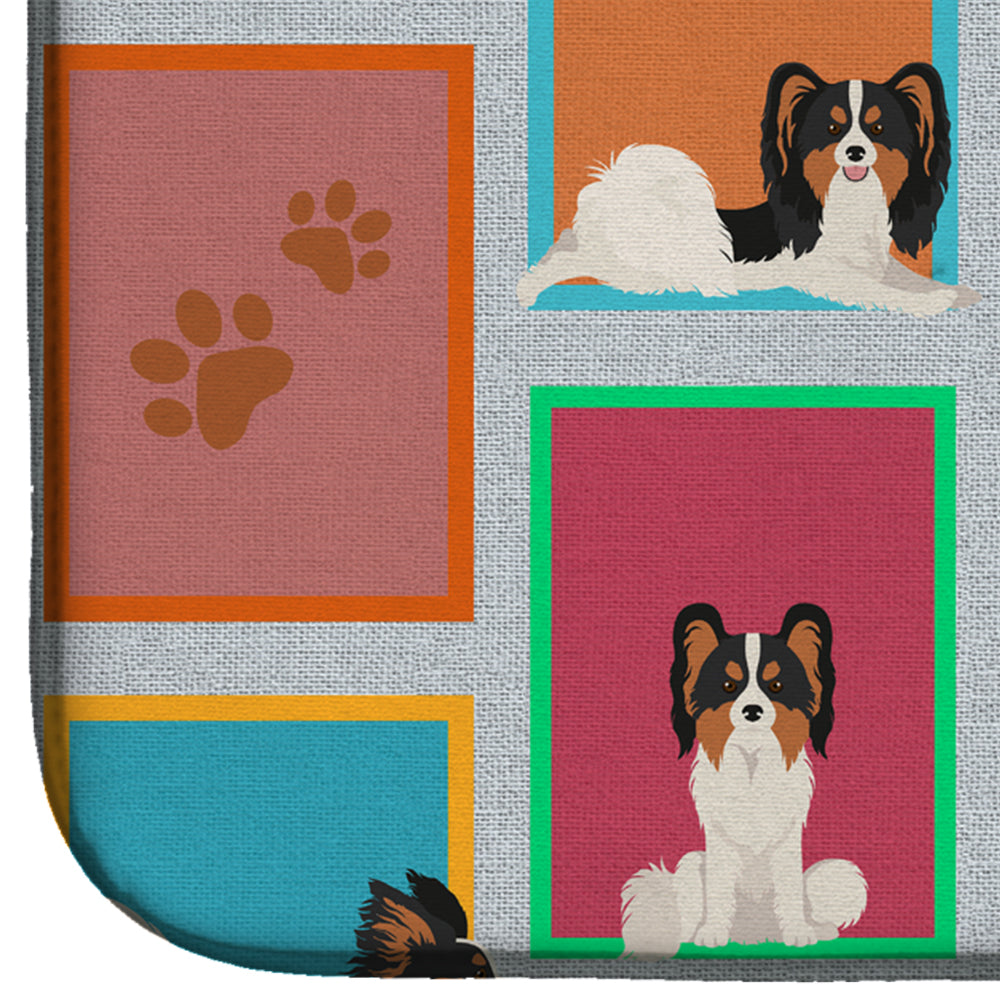 Lots of Tricolor Papillon Dish Drying Mat Absorbent Dish Drying Mat Pad for Kitchen Counter Dish Drainer Mat for Countertop, 14 x 21", Multicolor
